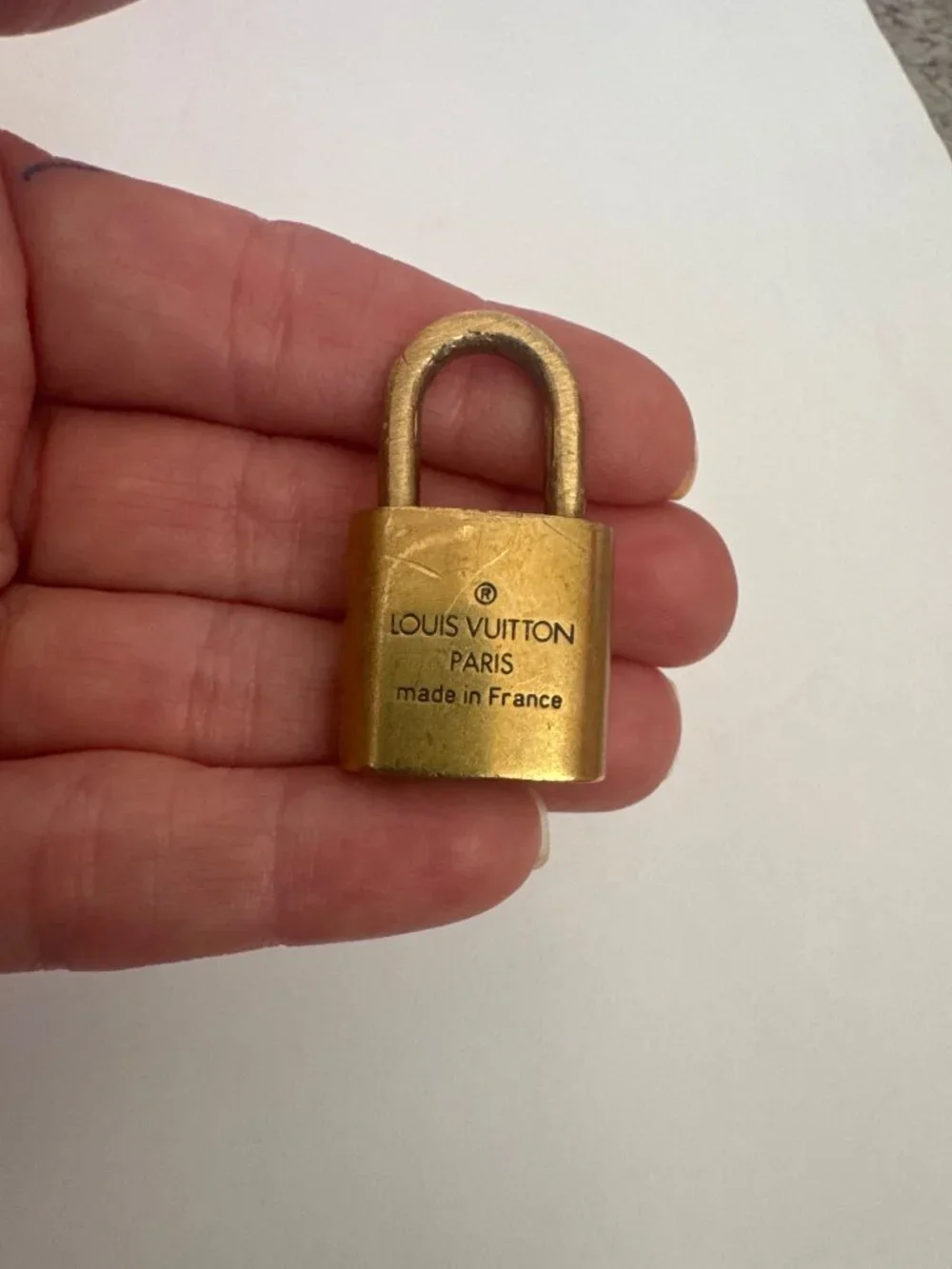 Authentic Louis Vuitton Lock No Key Gold Tone